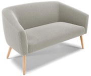 Sofá 2 Lugares Namoradeira Pé Palito Natural Stella Bouclê D03 - D'Rossi - Cinza