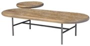 Mesa Centro Deck Tampo Driftwood Base Grafite 125cm - 64423 Sun House