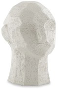 Escultura Decorativa "Rosto" Em Poliresina Off White 17,5x13 cm - D'Rossi