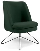 Poltrona Decorativa Base Orby Pérsia C-117 Linho Verde Musgo - Domi