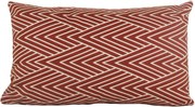 Capa almofada LYON Veludo estampado Chevron Terracota 30x50cm