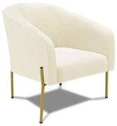 Poltrona Decorativa Pé de Ferro Dourado Stella Cotelê Int/Veludo D03 - D'Rossi - Menta