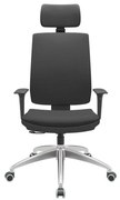 Cadeira Office Brizza Soft Aero Preto RelaxPlax Com Encosto Cabeca Base Aluminio 126cm - 63503 Sun House