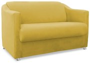 Namoradeira Cecilia 2 Lugares Suede Amarelo 1,20 m Decorativa Sala Recepção