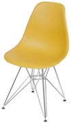 Cadeira Eames Polipropileno Acafrao Base Cromada - 49320 Sun House