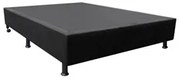 Base Box para Cama Casal 138x188cm Liz S05 Suede Bordado Preto - Mpoze