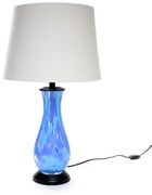 Abajur 54 cm Multicor Azul e Água-marinha Murano Cristais Cadoro