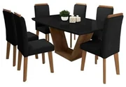 Conjunto Sala de jantar Mesa Bonnie com 6 Cadeiras Judy - Wood Prime 38711