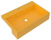 Cuba Pia Semi Encaixe para Banheiro Retangular 54cm XRT C08 Amarelo -