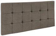 Cabeceira Painel Sleep para Cama Box Casal 1,40 m Suede Marrom Rato - D'Rossi