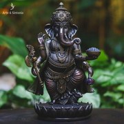 Escultura Deus Ganesh Lótus