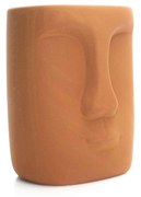 Cachepot Decorativo em Cerâmica Rosto Terracota 17x14 cm - D'Rossi