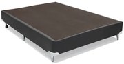 Base de Cama Box Courino Cinza Viuva 128 cm (LARG) Alta - 42789 Sun House