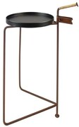 Mesa Apoio Palace Alta Tampo Preto Base Aco Corten 75cm - 60158 Sun House