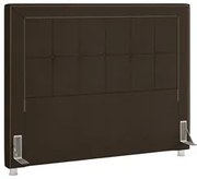 Cabeceira Cama Box Casal Queen 160cm Paolla P02 Veludo Marrom - Mpozen