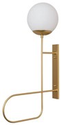 Arandela Trombone 20X40X72,2Cm 1Xe27 Alumínio E Globo Ø20Cm | Usina 25... (BT - Branco Texturizado, AMBAR)