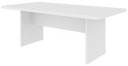 Mesa de Reunião para Escritório Home Office ME4119 MDP Rustico Branco G69 - Gran Belo