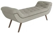 Puff Recamier Calçadeira 195cm Pés Palito Madeira Venêto Z37 Boucle Cr