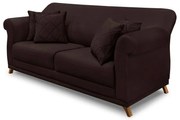 Sofá Decorativo 160cm 2 Lugares com 4 Almofadas Armstrong Suede Café G63 - Gran Belo