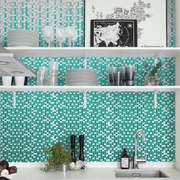 Papel de Parede Pastilha Degrade Verde Tiffany 3 Metros