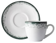 Xicara Chá Com Pires 230Ml Porcelana Schmidt - Dec. Nevoa Verde 2432