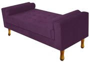 Recamier Félix Casal 140cm Suede Roxo - ADJ Decor