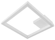 Plafon Led Sobrepor Quadrado 33,6W Luz Amarela Fit - BRANCO