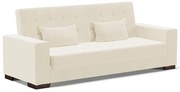 Sofá Cama Decorativo 210cm Beesley Veludo Off White G19 - Gran Belo