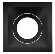 Plafon Embutir Aluminio Square 11,2Cm - PRETO