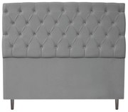 Cabeceira Estofada Liverpool 140 cm Casal Suede Cinza - ADJ Decor