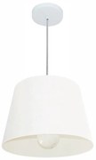 Lustre Pendente Cone Vivare Md-4240 Cúpula em Tecido 30/40x30cm - Bivolt