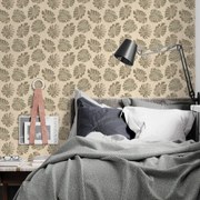 Papel de Parede Floral Tendência Creme 0.52m x 3.00m