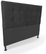 Cabeceira Cama Box Queen 160cm Maya Suede Preto - Sheep Estofados - Preto