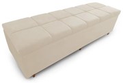 Calçadeira Baú Casal Queen 160cm Veneza Suede Bege - Sheep Estofados - Bege