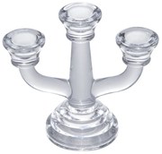 Candelabro Vidro Para 3 Velas 15x7x13cm 2097 Wolff