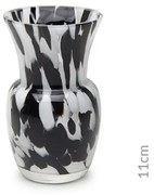 Mini Vasinho M62 Multicor Preto e Branco Murano Cristais Cadoro