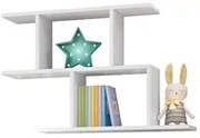 Prateleira Decorativa Infantil 2 Nichos Mimo Q01 Branco - Mpozenato