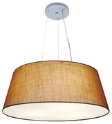 Lustre Pendente Cone Md-4072 Cúpula em Tecido 30/80x65cm Palha - Bivolt