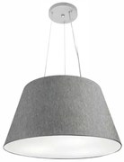 Lustre Pendente Cone Md-4141 Cúpula em Tecido 30/50x35cm Rustico Cinza - Bivolt