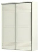 Guarda Roupa Solteiro 179cm 2 Portas de Correr 100% MDF TW601 Off Whit