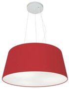 Lustre Pendente Cone Md-4048 Cúpula em Tecido 21/50x40cm Bordo - Bivolt