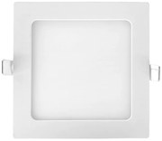 Luminária De Embutir Quadrado 12W 3000K Led Bivolt 17X17X2,5Cm Downlig... (Branco)