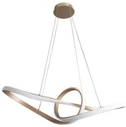 Pendente Led Silicone Metal Dourado 58w 3000k Flow