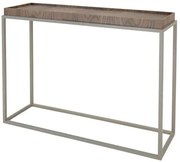 Mesa Lateral Loi Nogueira com Recouro Croco Fendi e Base Champagne - 67798 Sun House