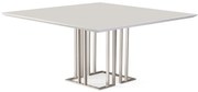 Mesa de Jantar 8 Lugares 1,50 x 1,50 - Origon Laca Branco Brilhante