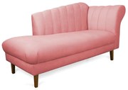 Divã Recife Suede 165 cm Pés Chanfrado Castanho - D'Rossi - Rose