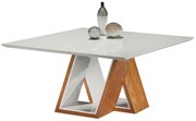 Mesa de Jantar 10 Lugares 1,60m x 1,60m - Gaia Laca Branco Brilhante