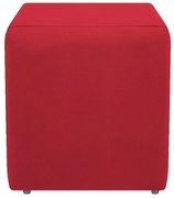 Puff Decorativo Dado Suede Vermelho - ADJ Decor