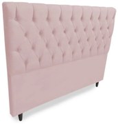 Cabeceira Cama Box Casal 140cm Nicole Capitonê Suede Rosa Bebê - Sheep Estofados - Rosa