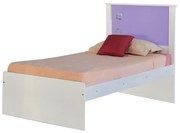 Cama Solteiro Reino Branco/Lilás G68 - Gran Belo